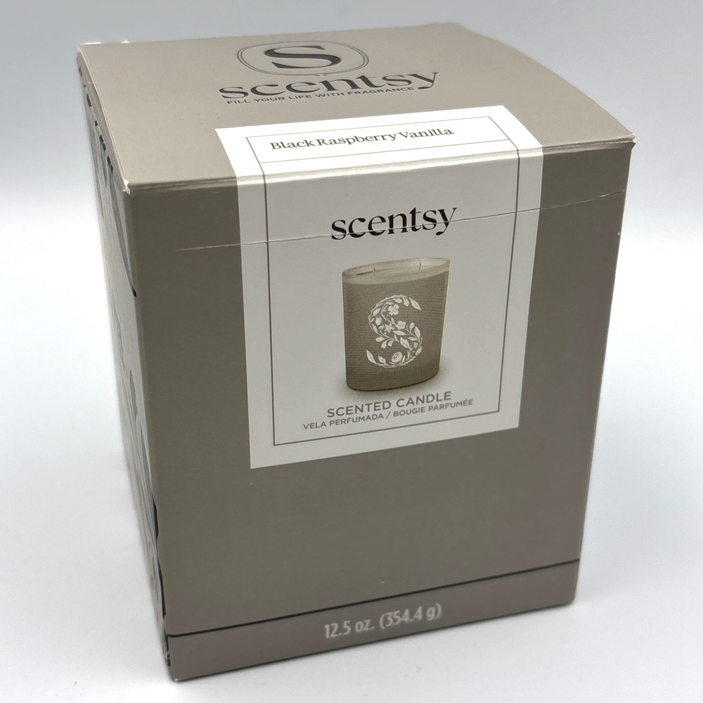 Scentsy Candle Double Wick Black Raspberry Vanilla New in Box